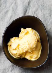 homemade peach and sour cream   ice cream