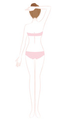 女性　全身　裸　美容