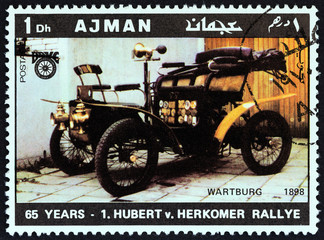 Fototapeta na wymiar Wartburg of 1898 (Ajman Emirate 1970)