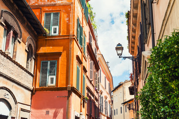 Obraz premium Beautiful street in Rome, Italy.