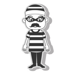 icon man criminal thief stealing isolated vector illustration eps 10
