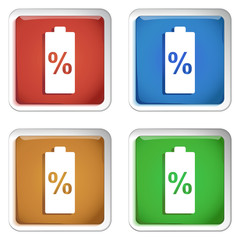 ikona kwadratowy plastikowy przycisk wektor © vempireart