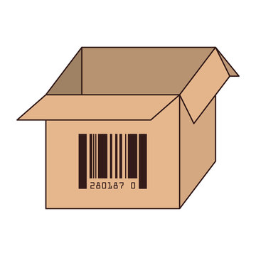box carton free delivery isolated vector illustration eps 10