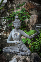 Contortionist hermit  statue in wat pho ,Bangkok Thailand.