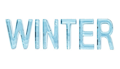 Word Winter with clipping path