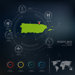 PUERTO RICO map infographic