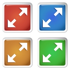 ikona kwadratowy plastikowy przycisk wektor © vempireart