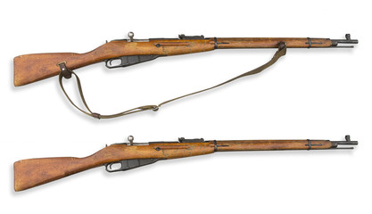 Old rifle isolated