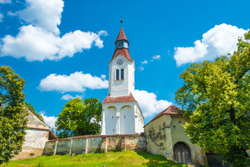 Fortified Evangelical Church in Bunesti, Rupea , Brasov , Transylvania, Romania