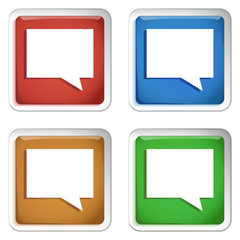 ikona kwadratowy plastikowy przycisk wektor © vempireart