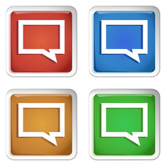 ikona kwadratowy plastikowy przycisk wektor © vempireart