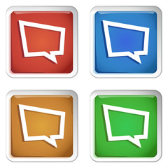 ikona kwadratowy plastikowy przycisk wektor © vempireart