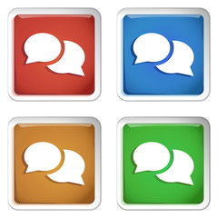 ikona kwadratowy plastikowy przycisk wektor © vempireart