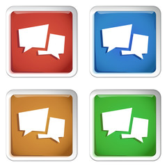 ikona kwadratowy plastikowy przycisk wektor © vempireart