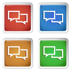 ikona kwadratowy plastikowy przycisk wektor © vempireart