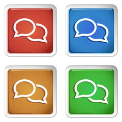 ikona kwadratowy plastikowy przycisk wektor © vempireart