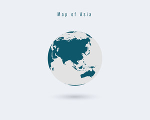 Globe of World Vector  illustration.