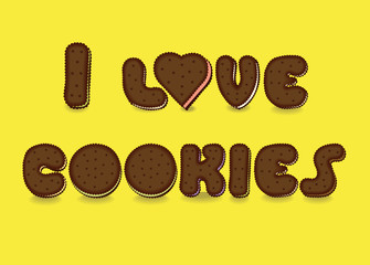 I love cookies. Sweet font