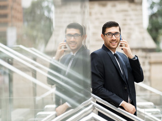 Portrait of handsome businessman outdoor