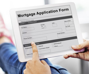 Mortgage Application Form Information Details Concept