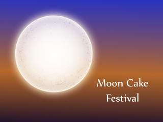 Illustration of background with full moon for Mid-Autumn festival 