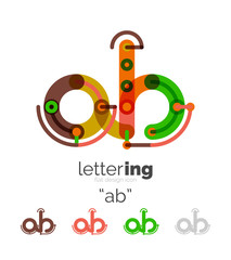 Linear business logo letter