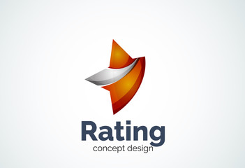 Star logo template, rating or best choice concept