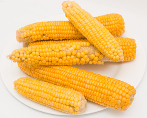 yellow boiled corn