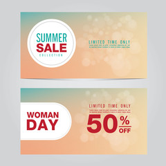 Summer Sale collection. Vector background.