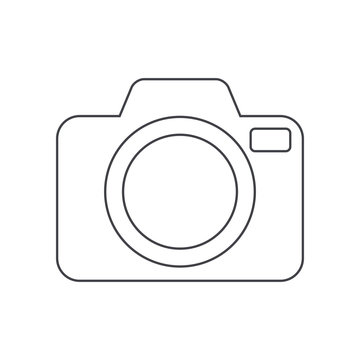 vector grey transparent icon of camera isolated on white