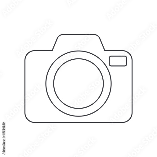"vector grey transparent icon of camera isolated on white" Stock image