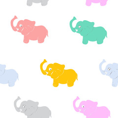 African   elephant   baby animal Seamless Pattern