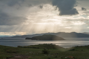Windstorm over Baikal lake