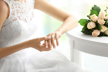 Bride's hand with ring