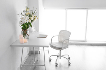 Beautiful flower bouquet in modern interior