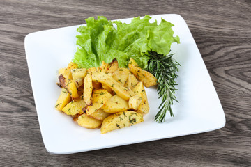 Baked potato with dill