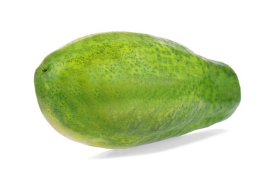 Ripe papaya isolated on white background
