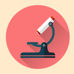 school microscope flat icon