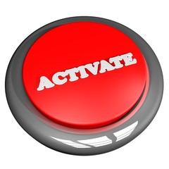 Activate button isolated over white