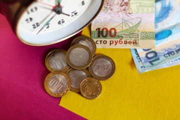 Alarm clock and money