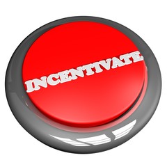 Incentivate button isolated over white