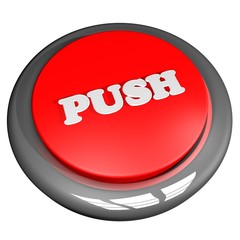 Push button isolated over white