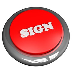 Sign button isolated over white