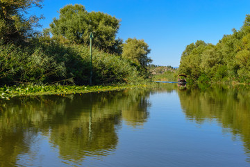 Fototapeta premium The scenic river of Virpazar in Skadar Lake.