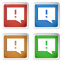 ikona kwadratowy plastikowy przycisk wektor © vempireart