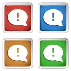 ikona kwadratowy plastikowy przycisk wektor © vempireart