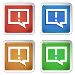 ikona kwadratowy plastikowy przycisk wektor © vempireart