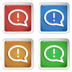 ikona kwadratowy plastikowy przycisk wektor © vempireart