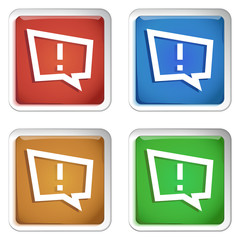 ikona kwadratowy plastikowy przycisk wektor © vempireart