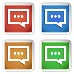 ikona kwadratowy plastikowy przycisk wektor © vempireart